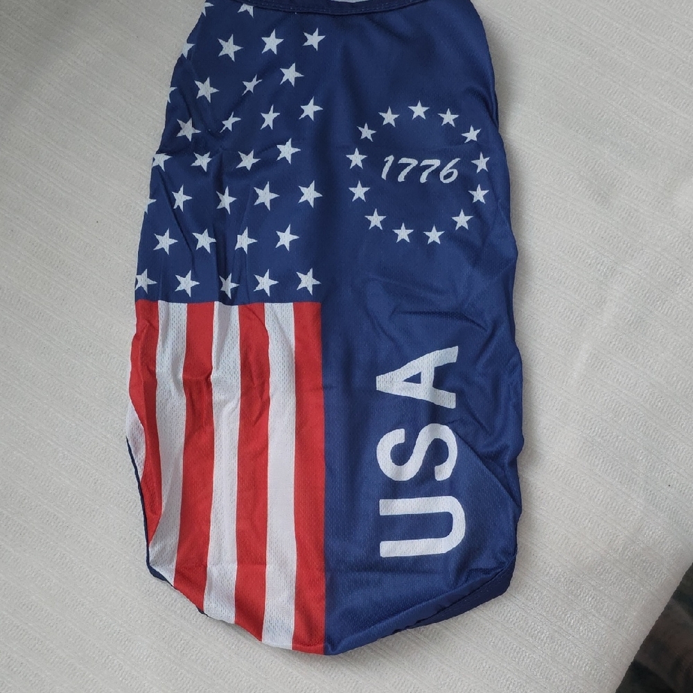 USA Patriotic Dog Jersey. Blue/Red/White